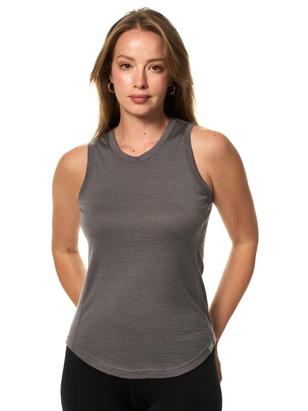 Merino.tech Merino Wool Tank Top Women - Perfect Grey Highneck